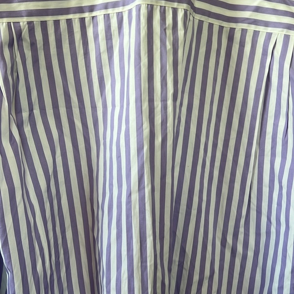 Vtg FRED HAYMAN lavender purple white stripe button down shirt size 42 dapper - Picture 6 of 7